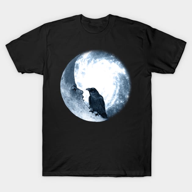 The crow and its Moon T-Shirt by Barruf